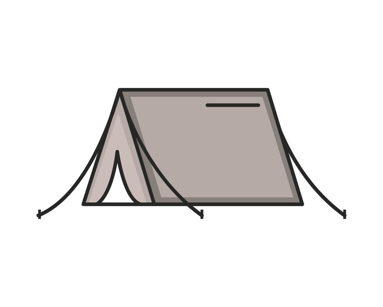 camping tent icoon vector