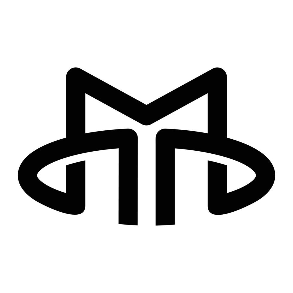 tm brief logo ontwerp. creatieve moderne tm brieven pictogram vectorillustratie. vector