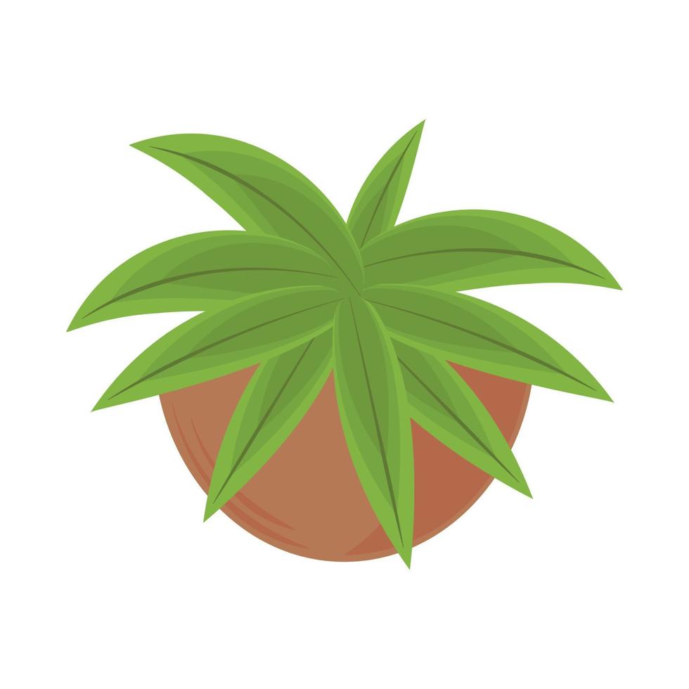 natuurlijke plant in pot icoon vector