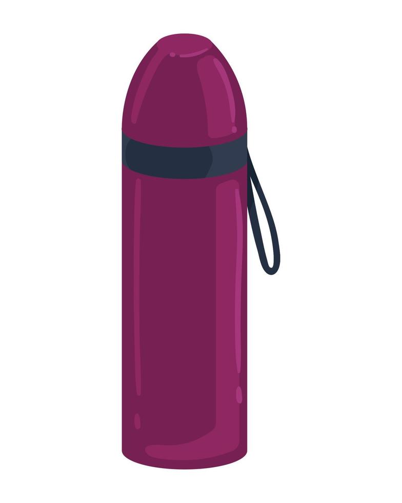 paarse koffie thermos vector