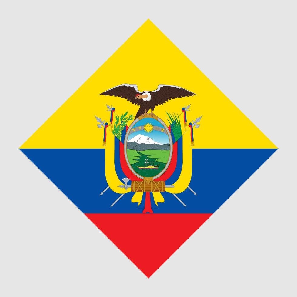 ecuador vlag, officiële kleuren. vectorillustratie. vector