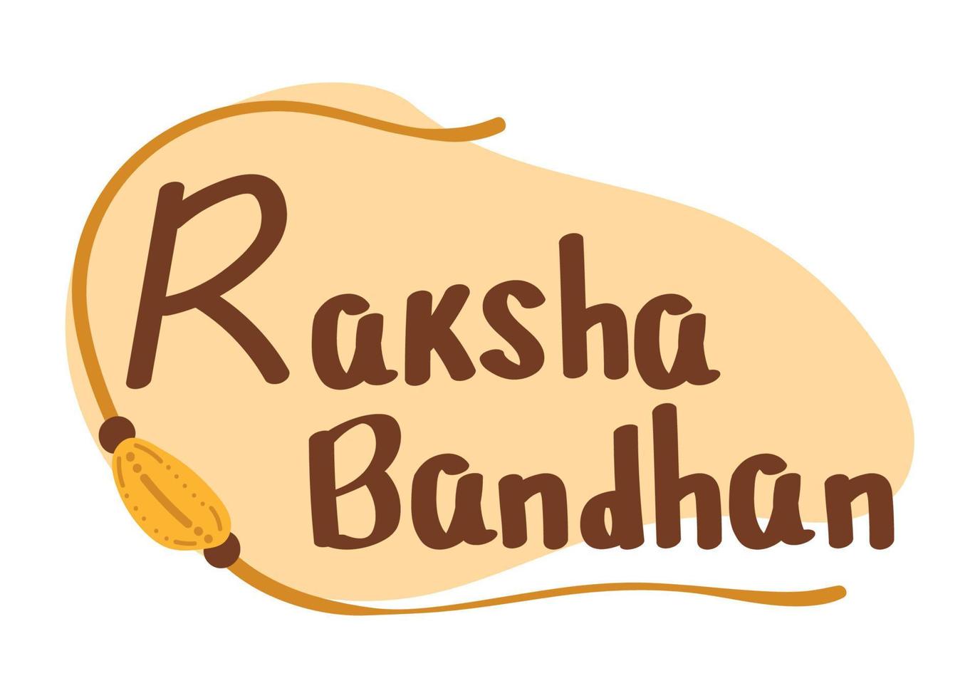 raksha bandhan belettering kaart vector