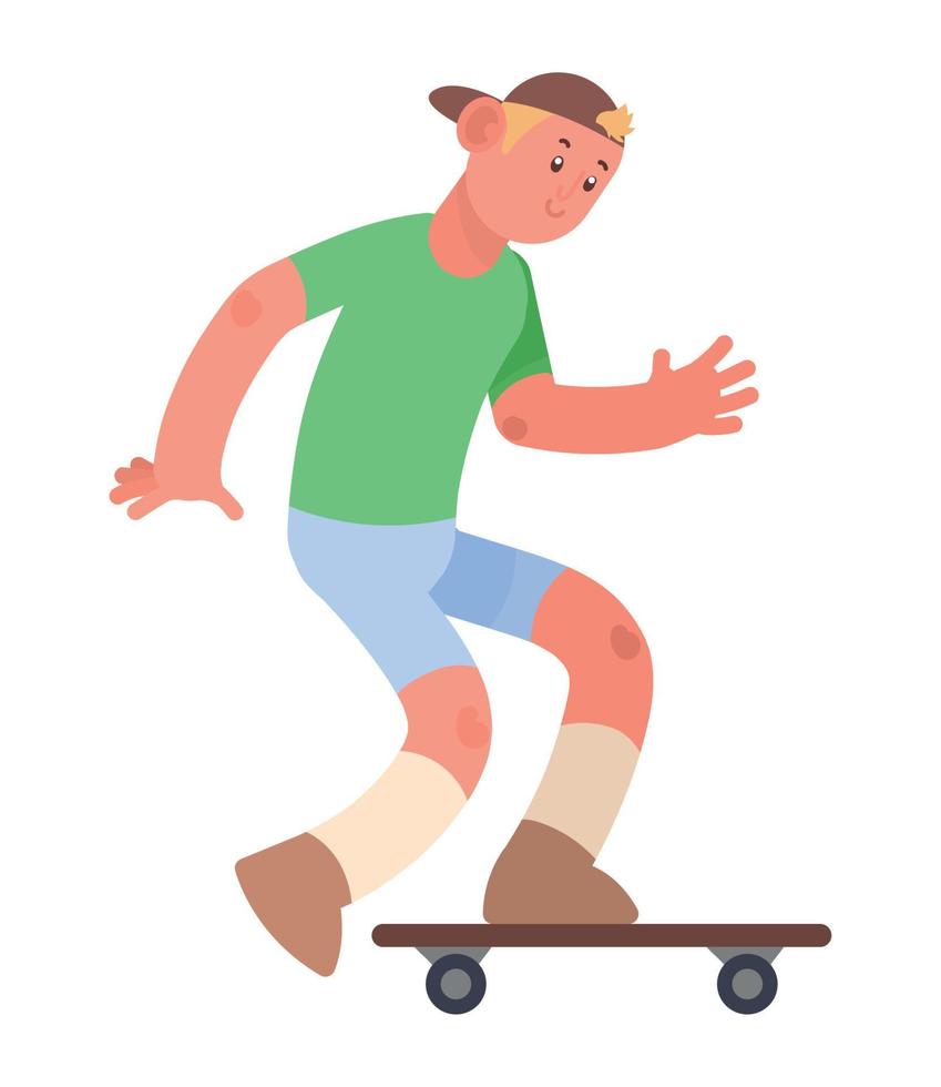 skaterjongen met pet vector