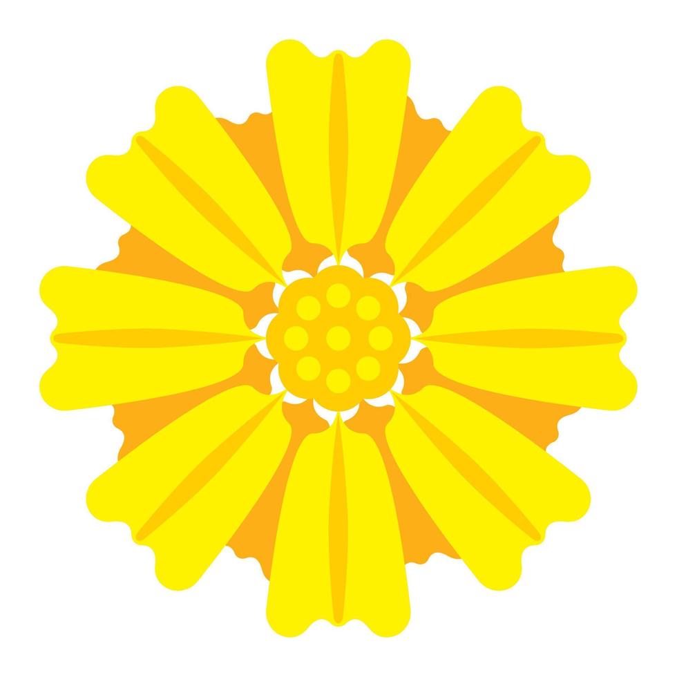 schattige gele bloem vector