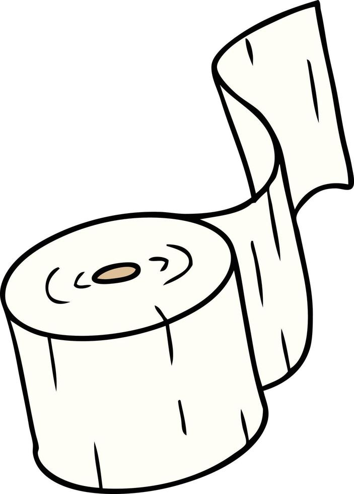 cartoon doodle van een wc-rol vector