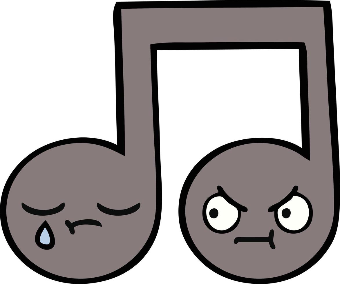 leuke cartoon muzieknoot vector