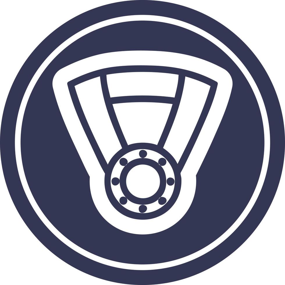 medaille award circulaire icoon vector