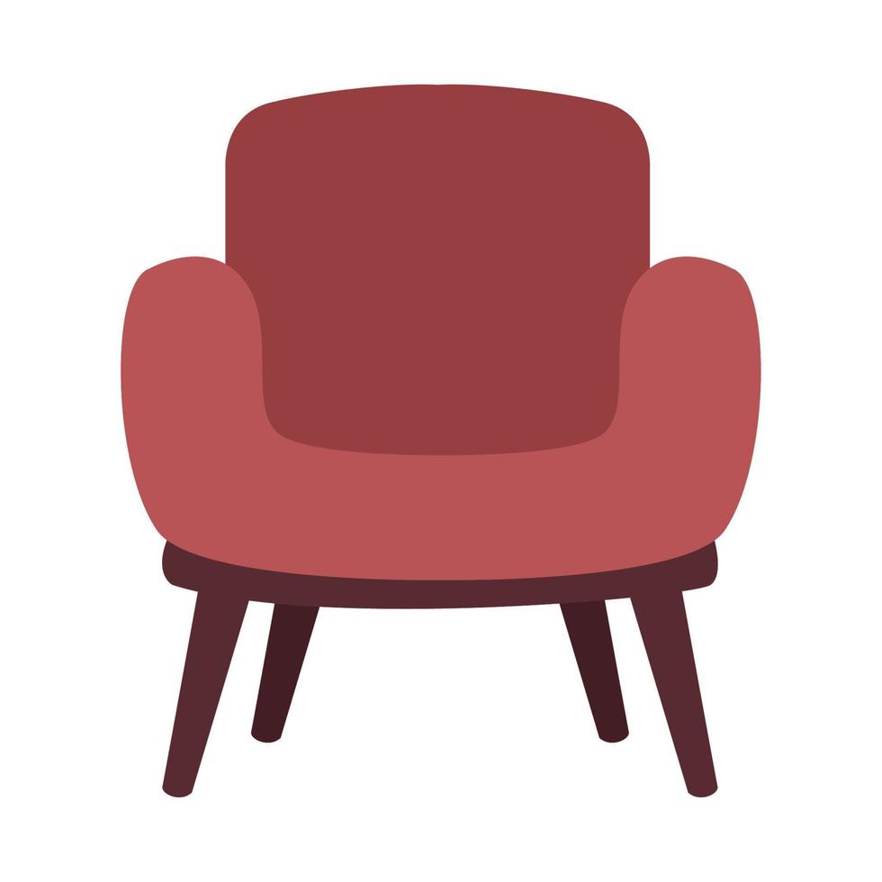 rode bank woonkamer meubels vector