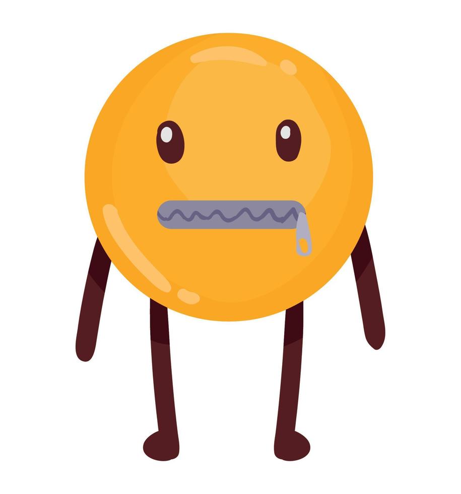 stille emoji-uitdrukking vector