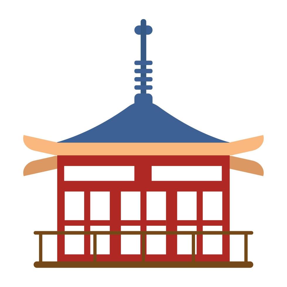japanse cultuur architectuur pagode vector