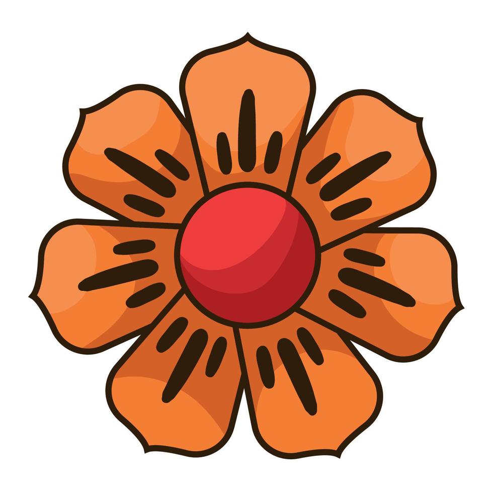 oranje bloem decoratief vector