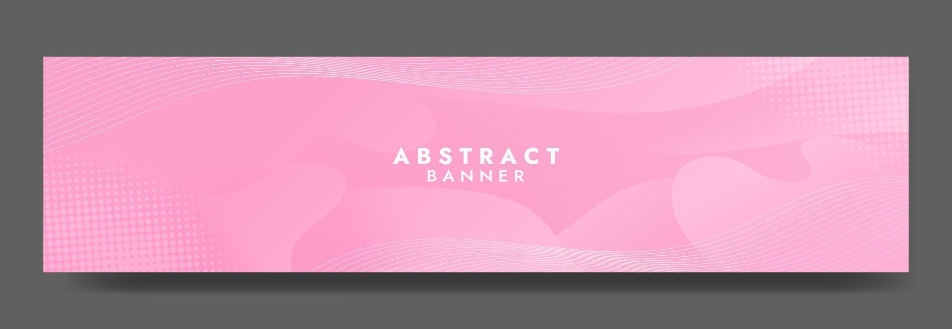 sjabloon voor abstracte roze vloeiende golfbanner vector