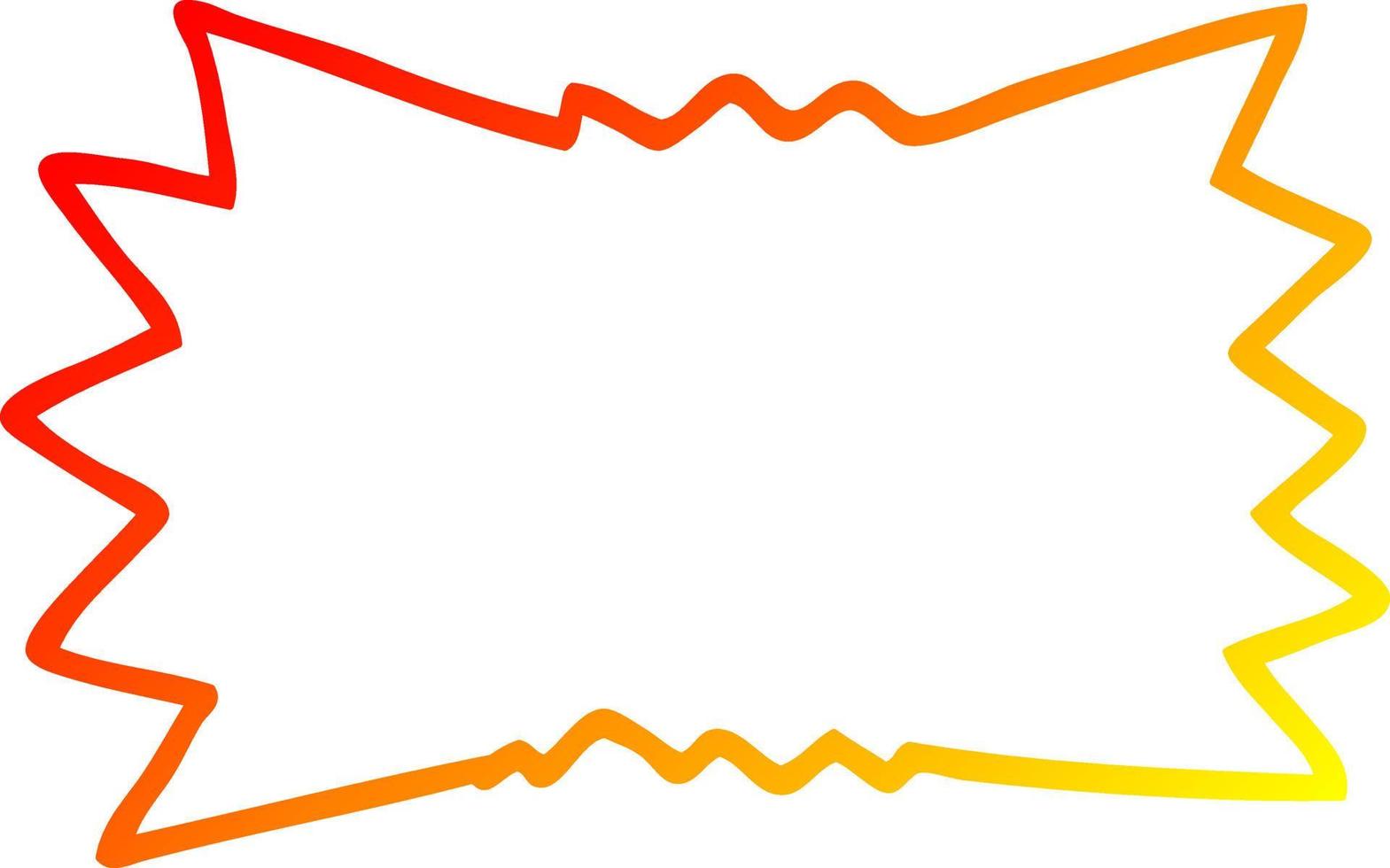 warme gradiënt lijntekening cartoon bang vector