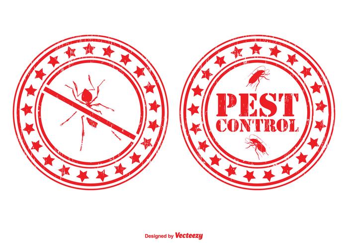 Pest control stempel set vector