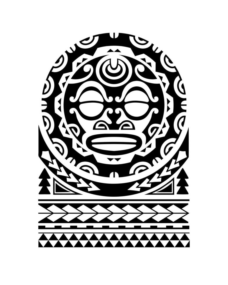 tattoo schets maori stijl voor schouder vector