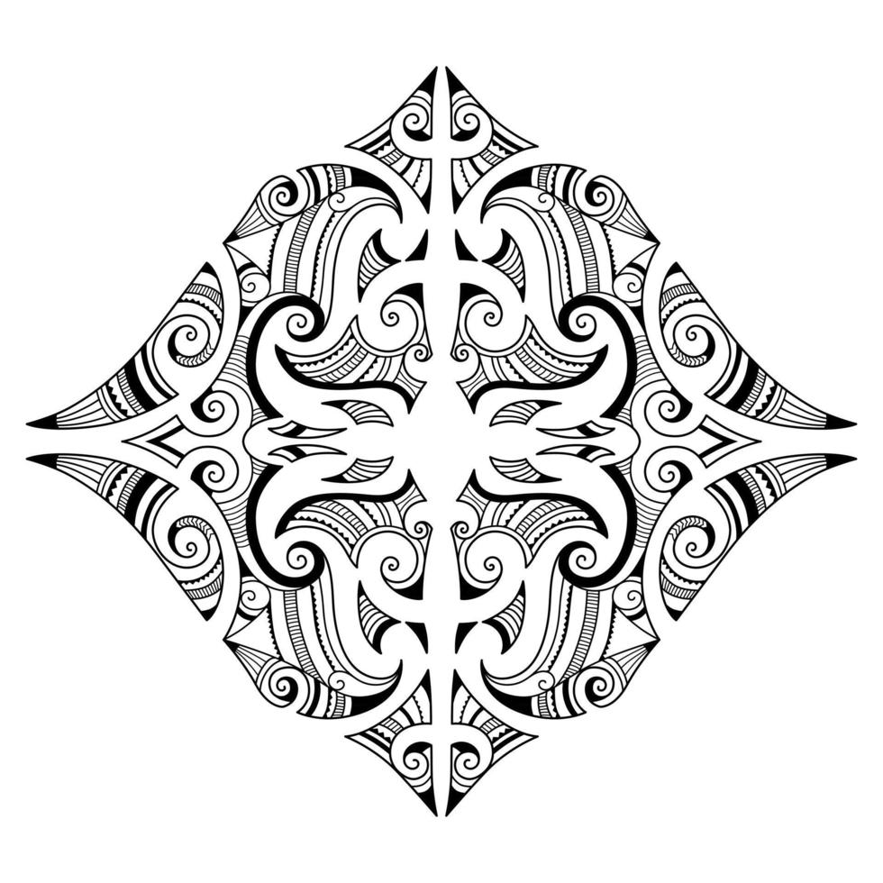 Maori-stijl etnische sieraad. goed voor decoratieve achtergrond vector