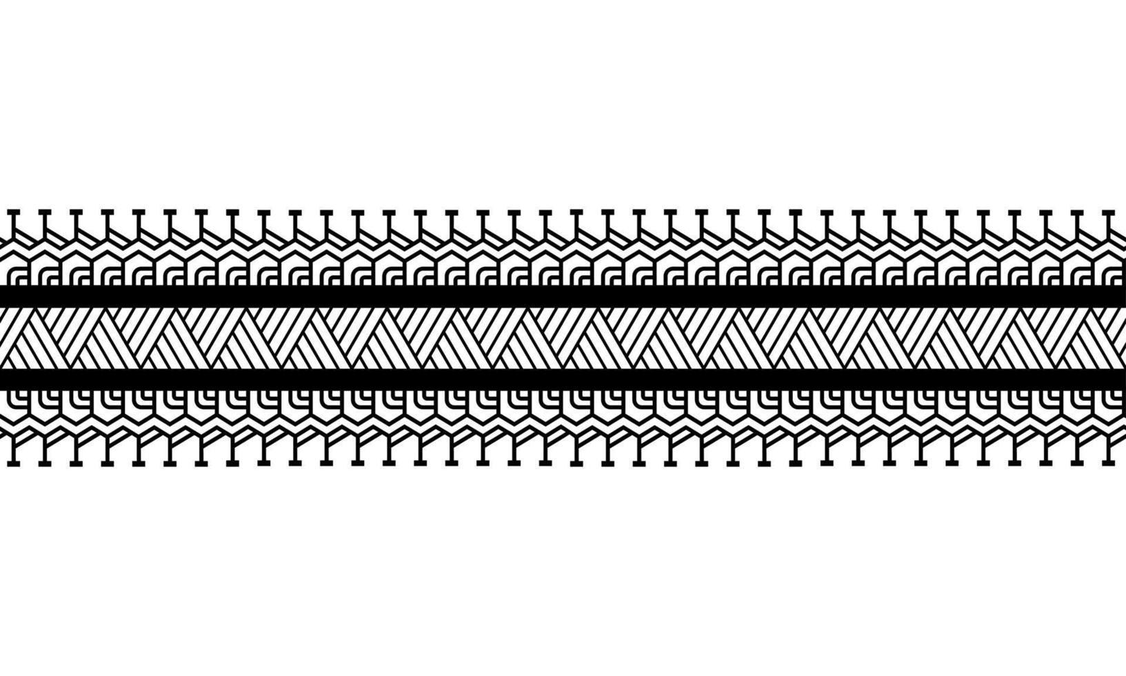 Maori Polynesische tattoo armband. tribal mouw naadloze patroon vector. vector