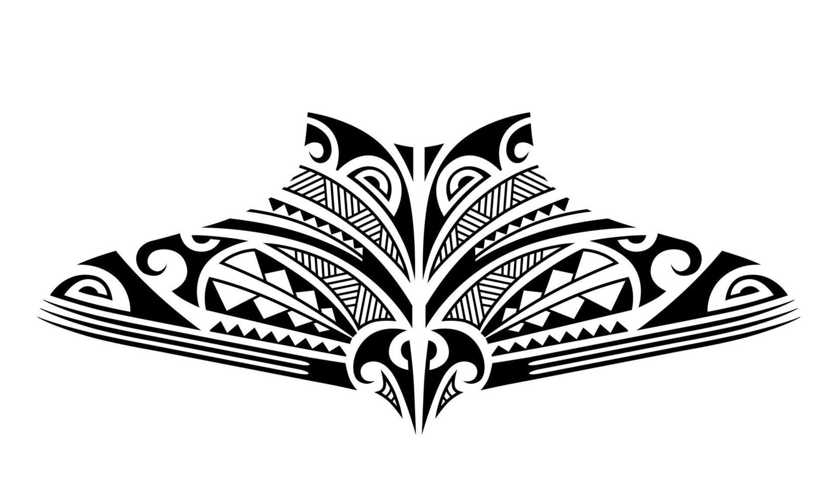 maori tattoo schets. tribale tatoeage in etno-stijl voor nek, rug, borst. vector