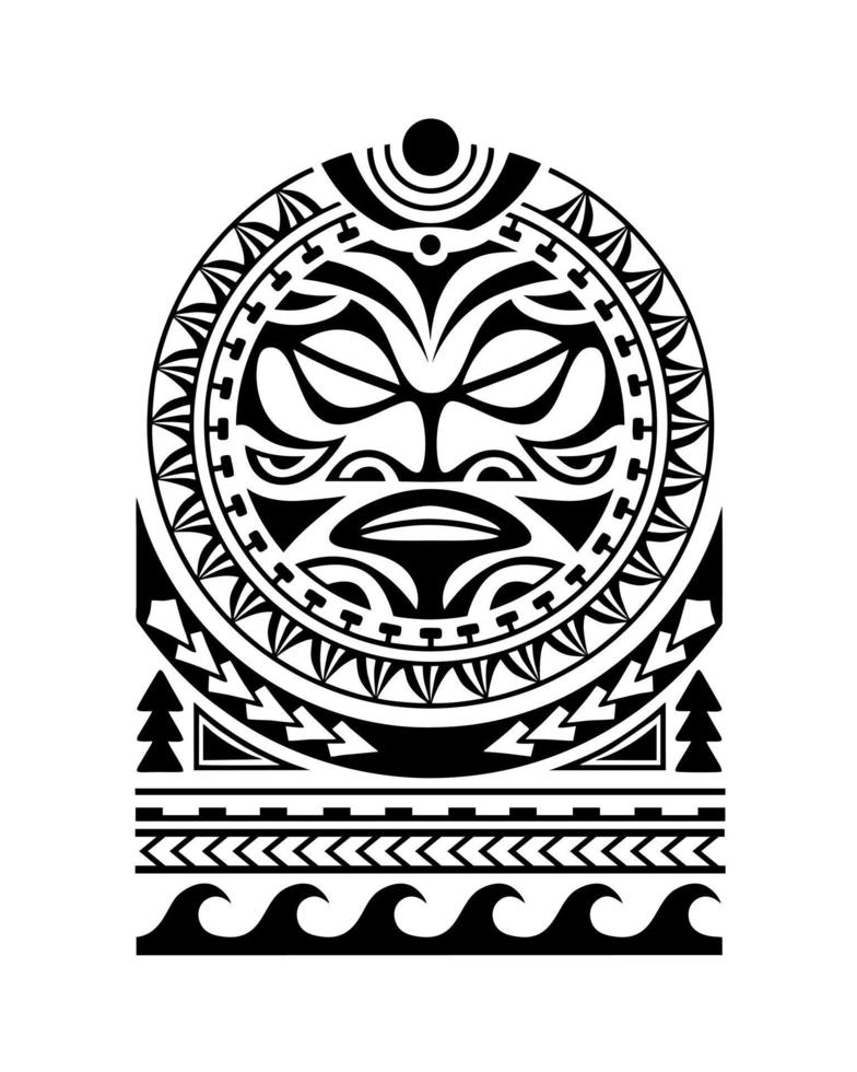 tattoo schets maori stijl voor schouder vector