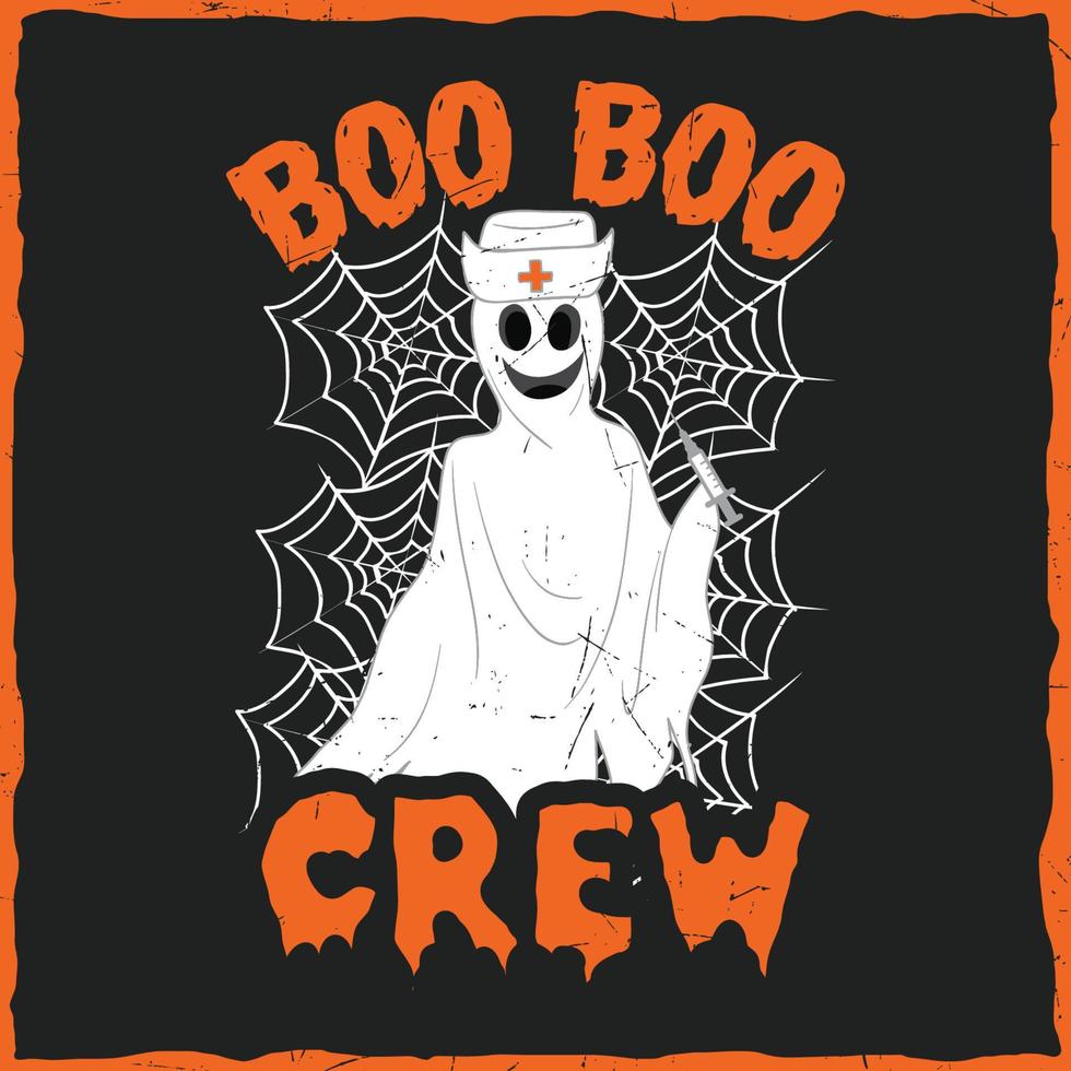 happy halloween heks eng spook boo pompoen partij illustratie kunst citaat retro vintage t-shirt svg ontwerp vector