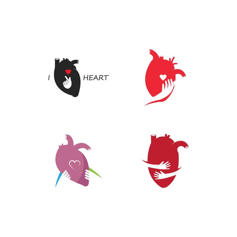 hou van het menselijke hart vector logo