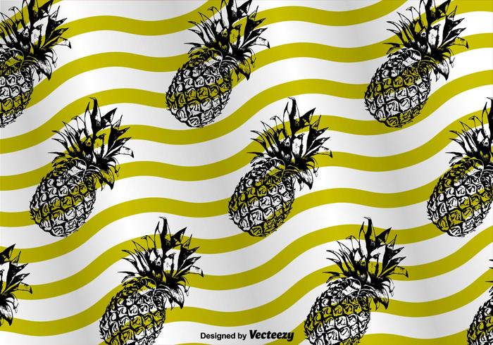Ananas Patroon Achtergrond Vector