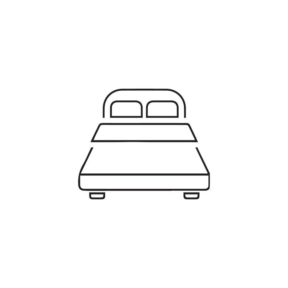 bed pictogram, meubel vectorillustratie, plat ontwerp. vector