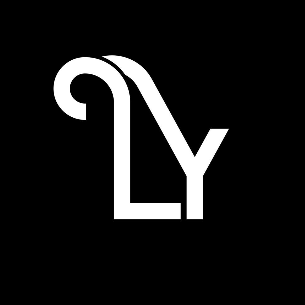 ly brief logo ontwerp. beginletters ly logo icoon. abstracte letter ly minimale logo ontwerpsjabloon. ly brief ontwerp vector met zwarte kleuren. ly-logo