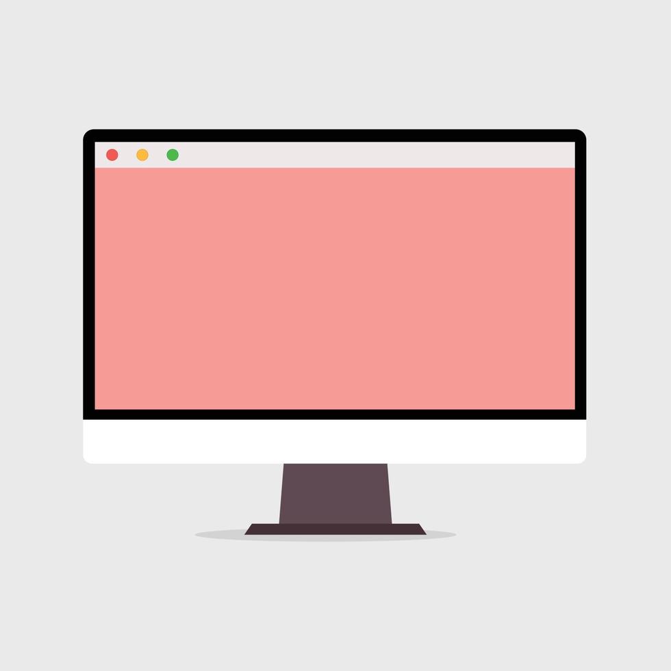 kleurrijke desktop computer monitor leeg scherm vector