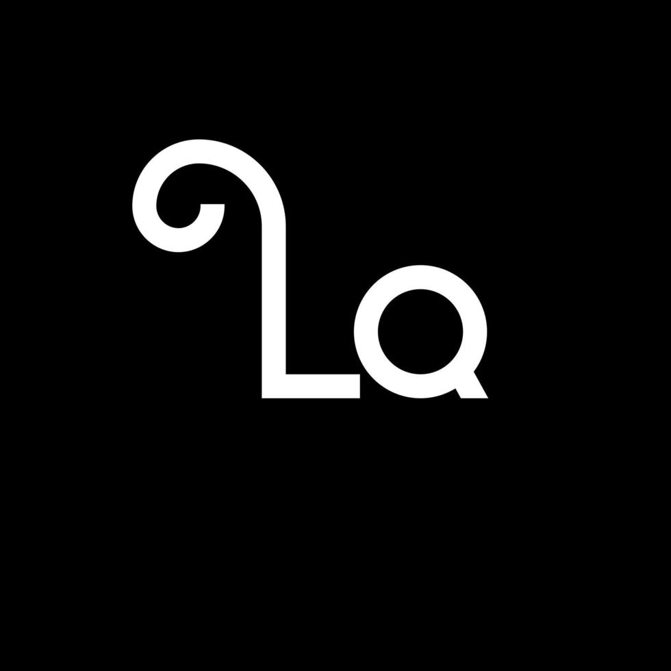 lq brief logo ontwerp. beginletters lq logo icoon. abstracte letter lq minimale logo ontwerpsjabloon. lq brief ontwerp vector met zwarte kleuren. lq-logo