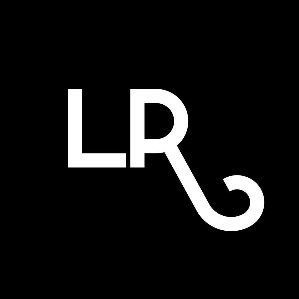 lp brief logo ontwerp. beginletters lp logo icoon. abstracte letter lp minimale logo ontwerpsjabloon. lo brief ontwerp vector met zwarte kleuren. lp-logo