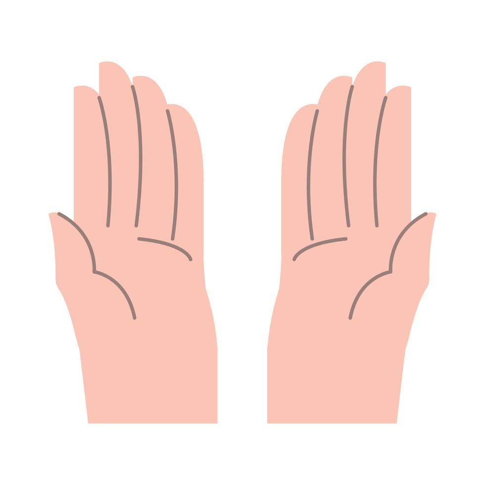 handen biddend gebaar vector