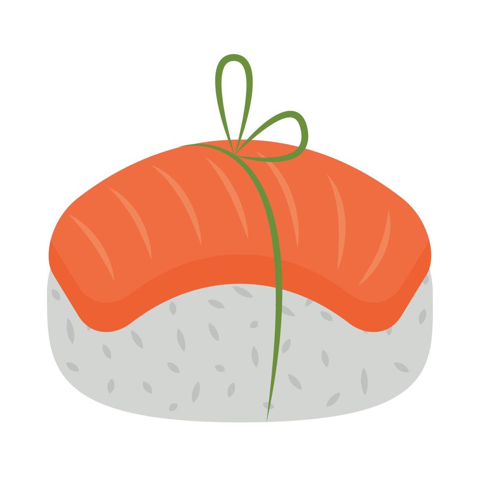 sushi met zalm vector