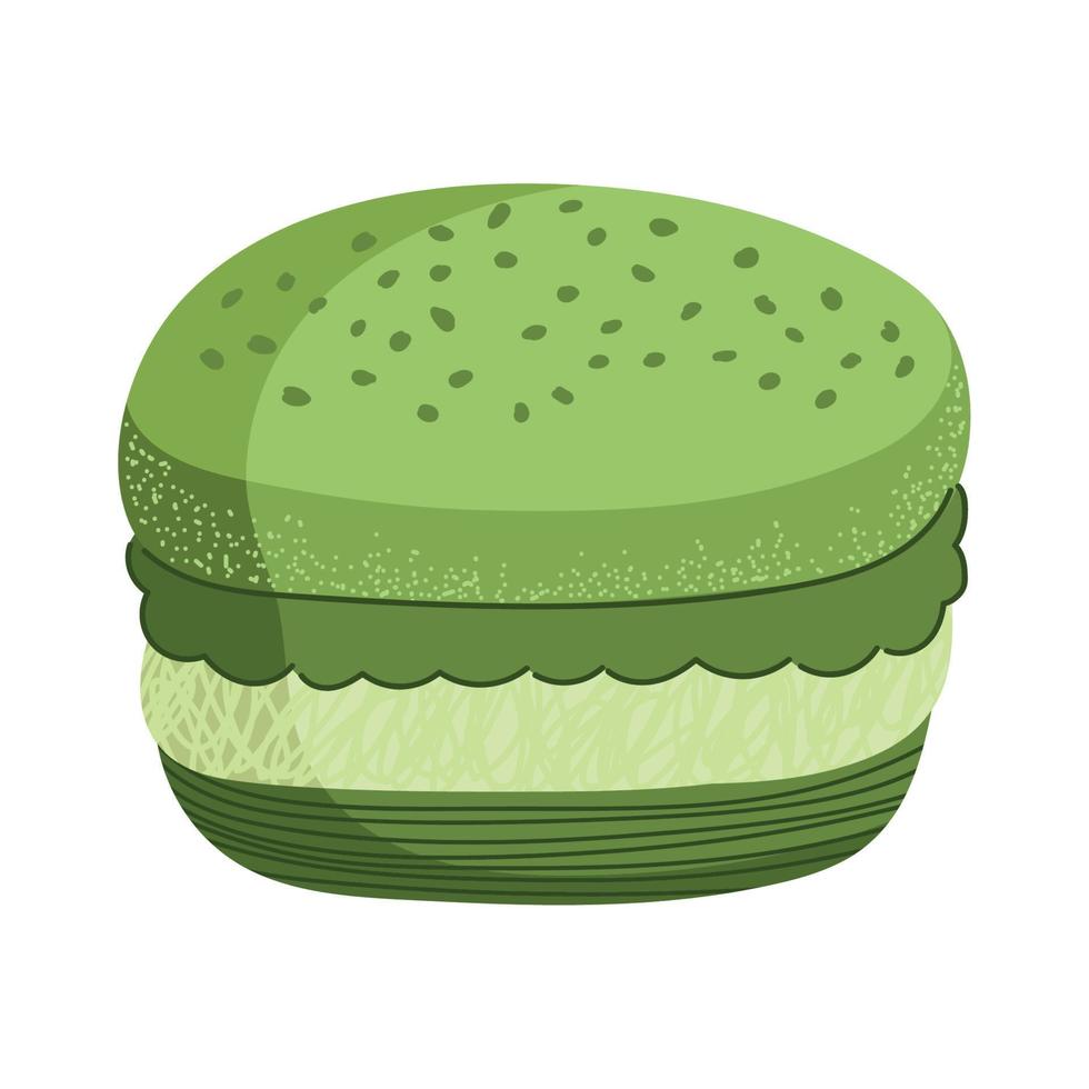 matcha koekjesdessert vector