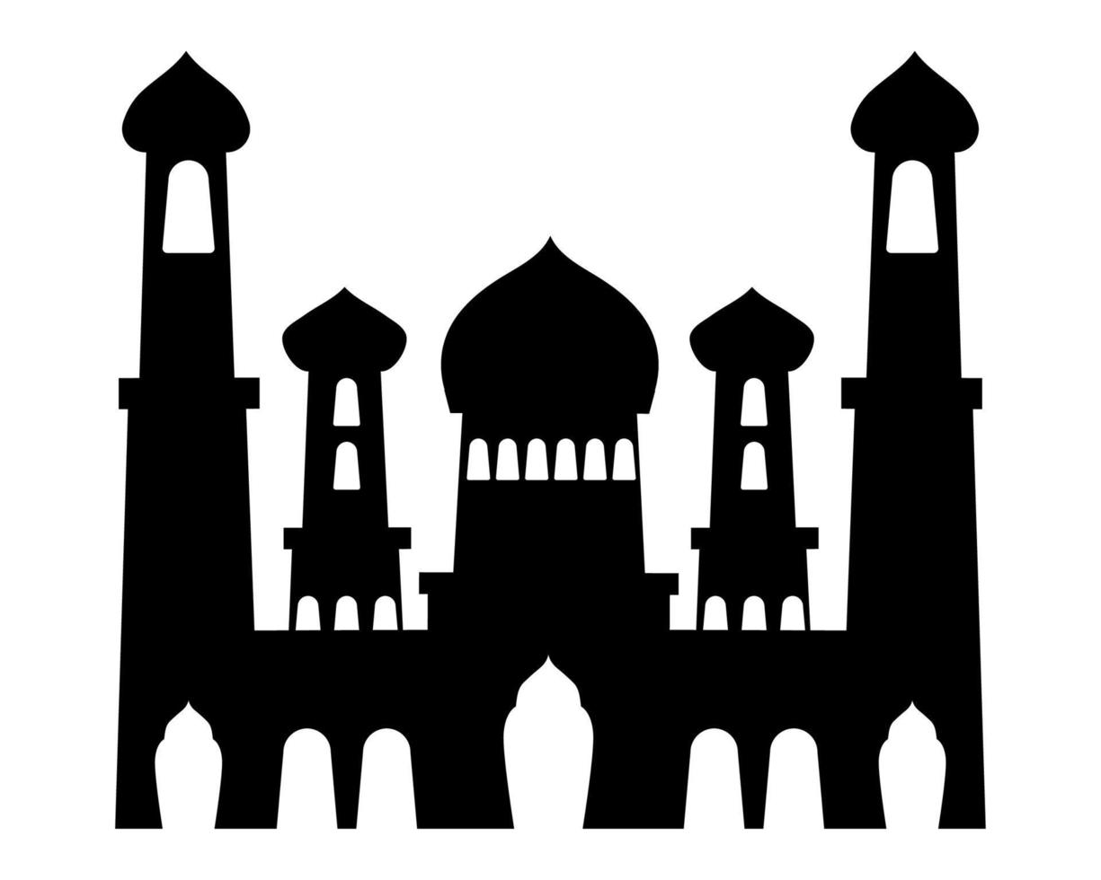 silhouet Arabische moskee vector