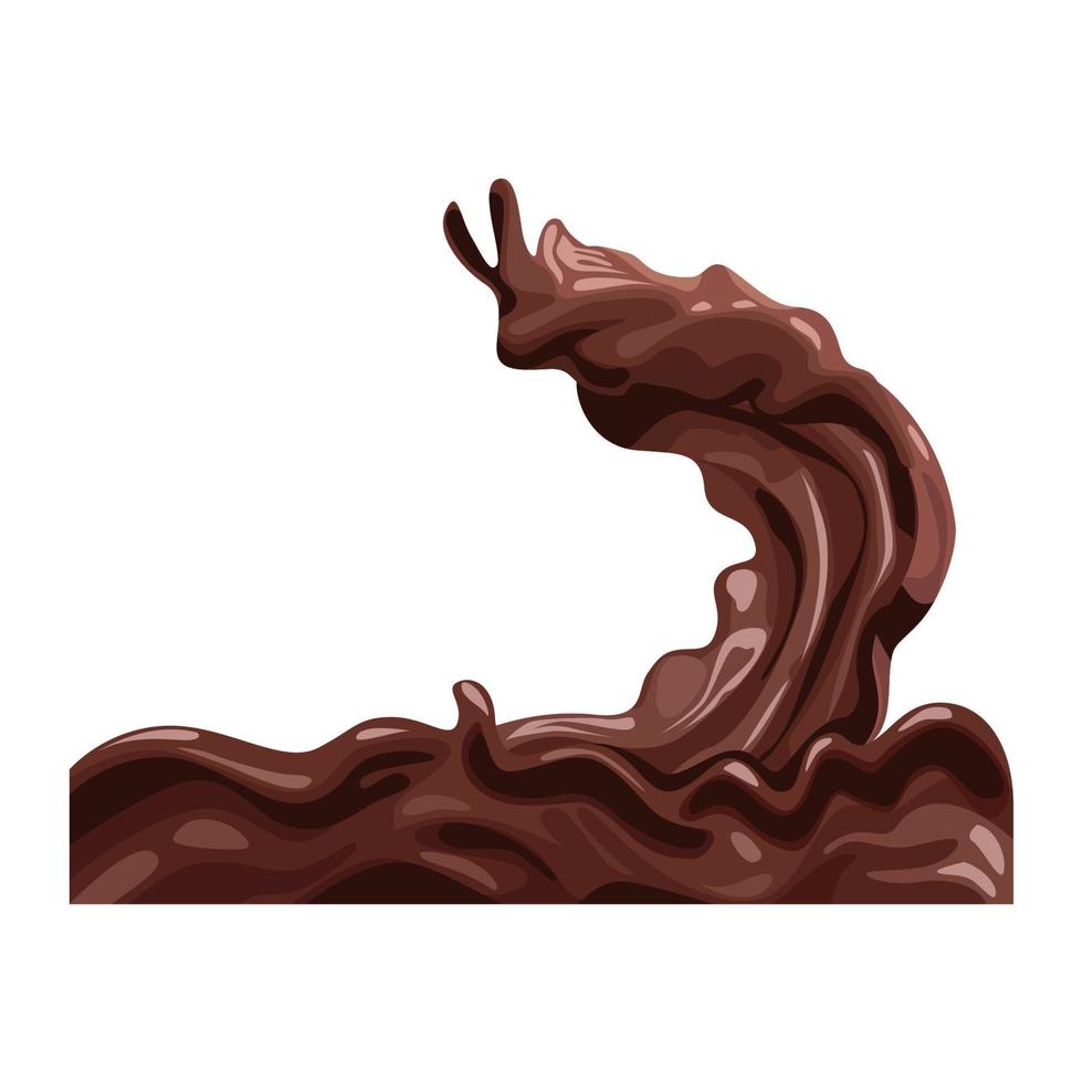 zoete vloeibare chocolade vector