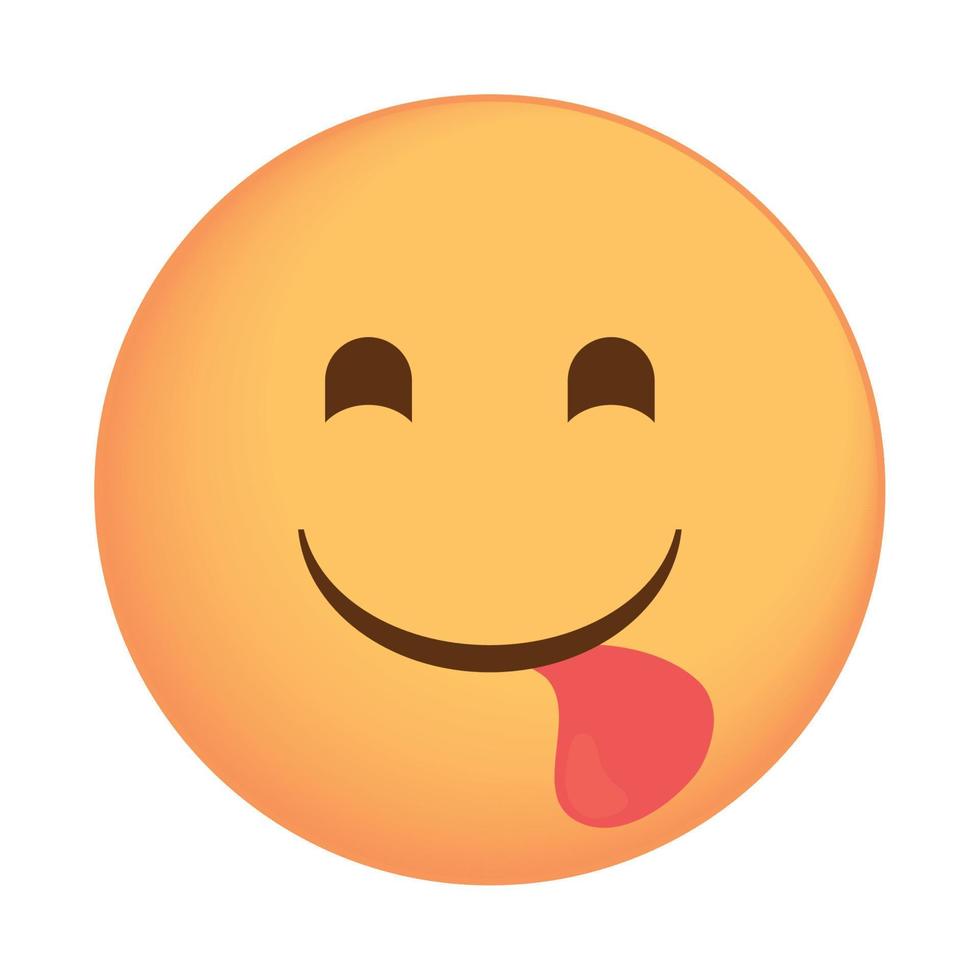 gezicht tong uit emoji vector