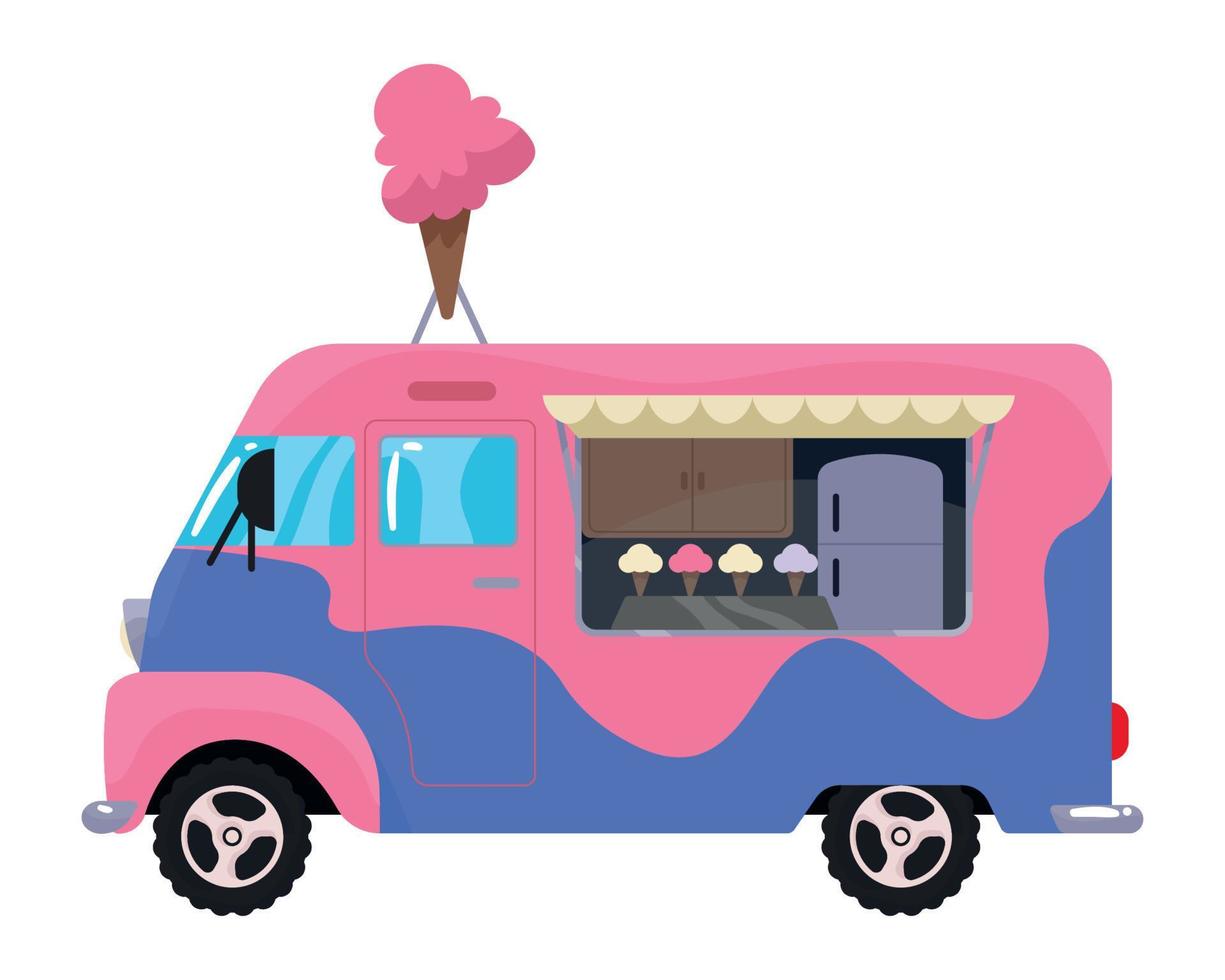 ijs food truck vector