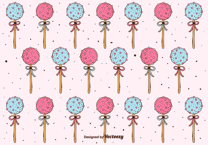 Cake Pops Patroon Achtergrond vector