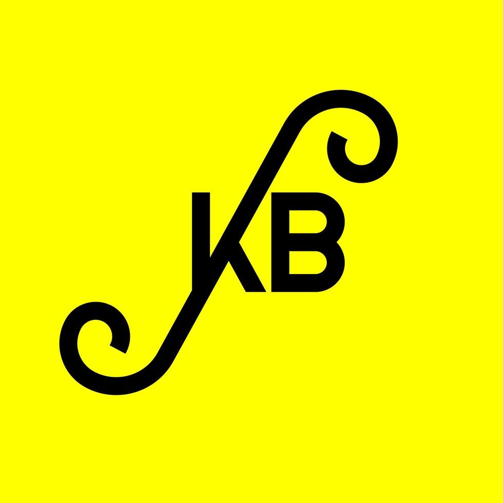 KB brief logo ontwerp op zwarte achtergrond. kb creatieve initialen brief logo concept. kb brief ontwerp. kb wit letterontwerp op zwarte achtergrond. kb, kb-logo vector