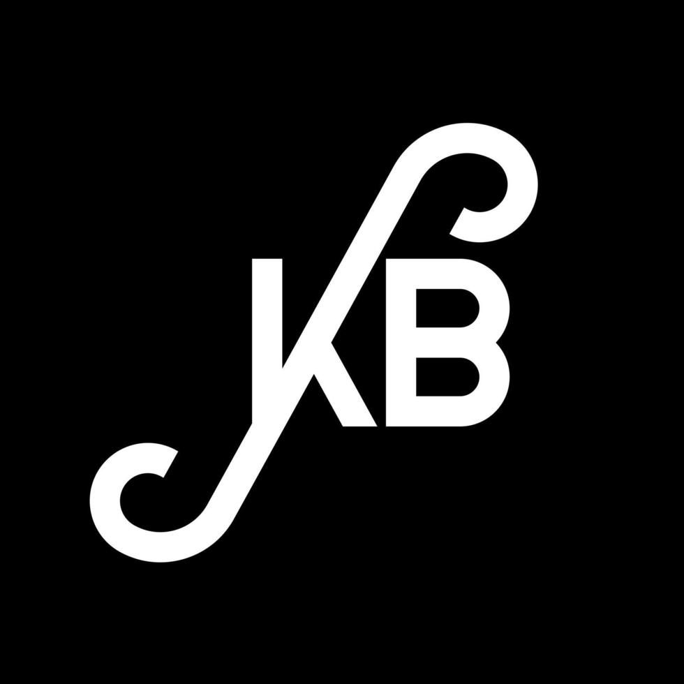 KB brief logo ontwerp op zwarte achtergrond. kb creatieve initialen brief logo concept. kb brief ontwerp. kb wit letterontwerp op zwarte achtergrond. kb, kb-logo vector