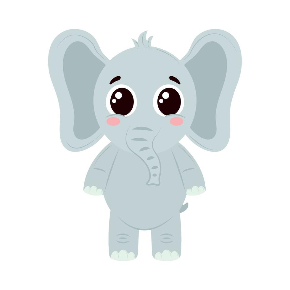 schattige olifant icoon vector