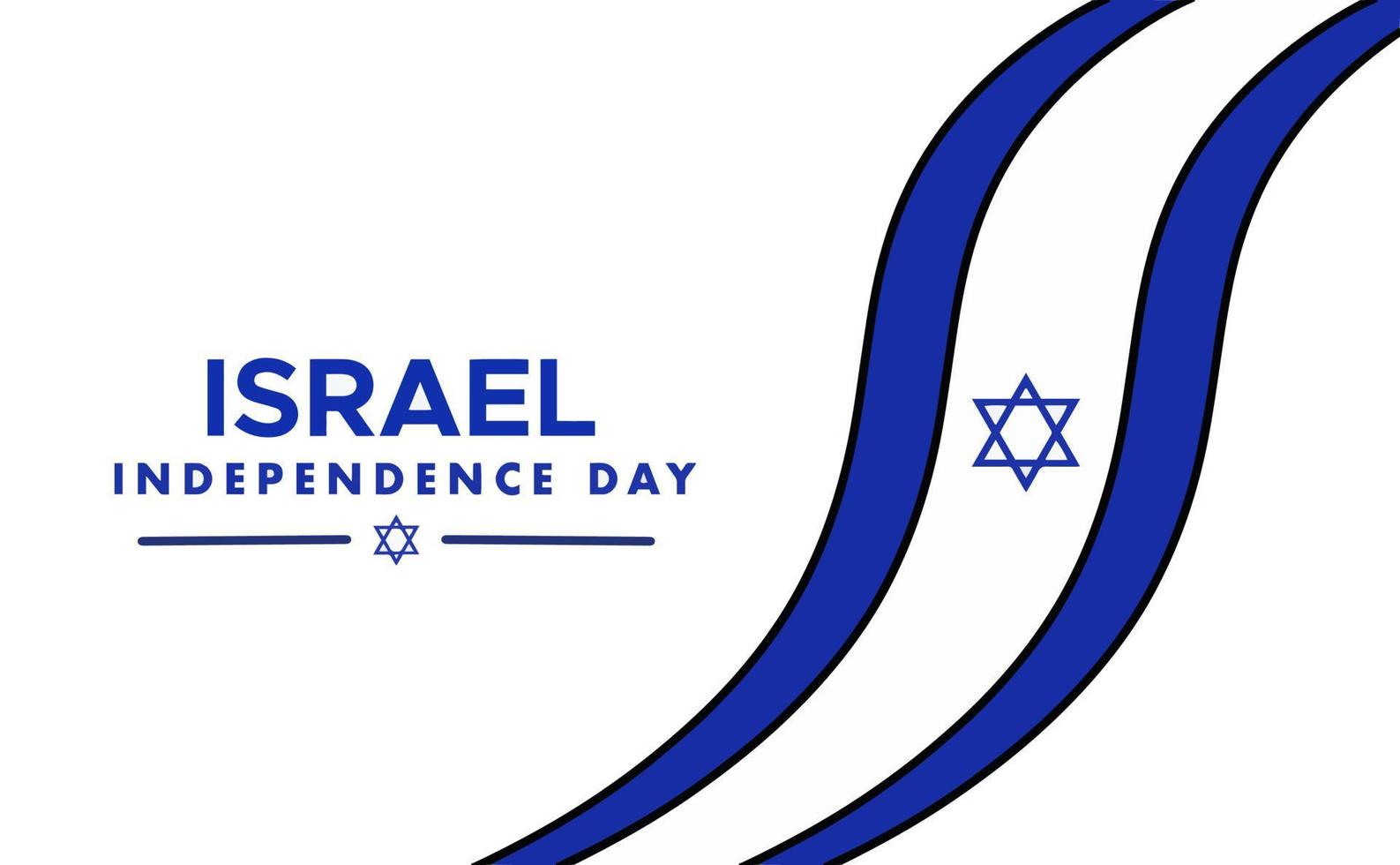 eenvoudige onafhankelijkheid banner ontwerp israël onafhankelijkheidsdag vectorillustratie vector