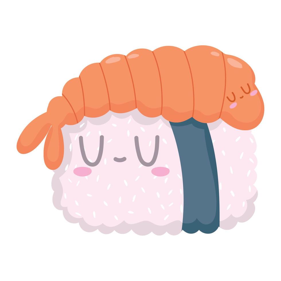 sushi kawaii eten vector