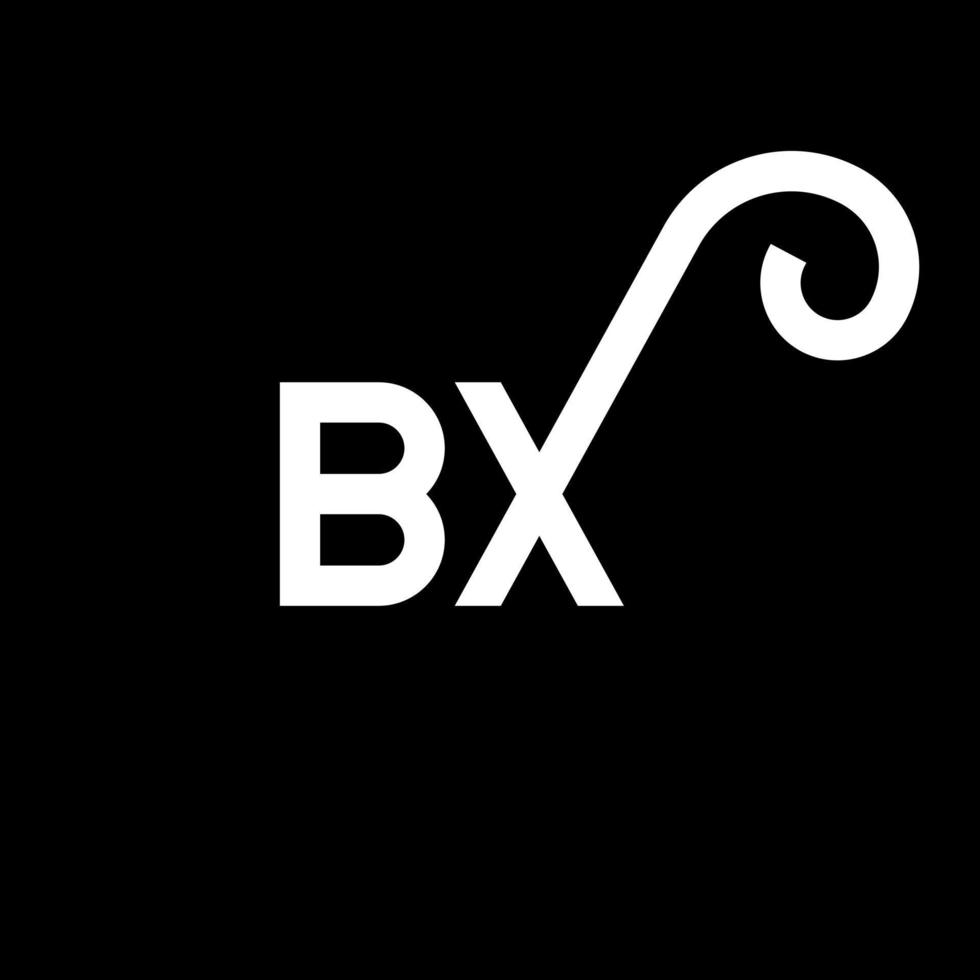 bx brief logo ontwerp op zwarte achtergrond. bx creatieve initialen brief logo concept. bx brief ontwerp. bx witte letter ontwerp op zwarte achtergrond. bx, bx-logo vector