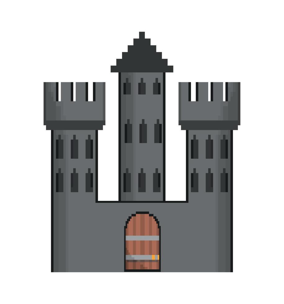 kasteel pixel icoon vector