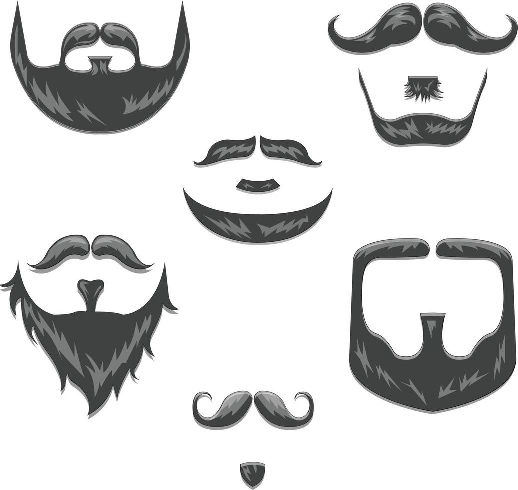 baard en snor vector