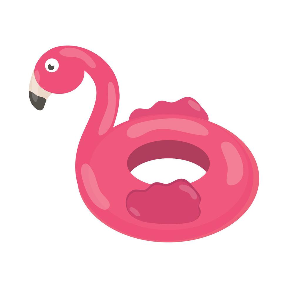 flamingo drijven icoon vector