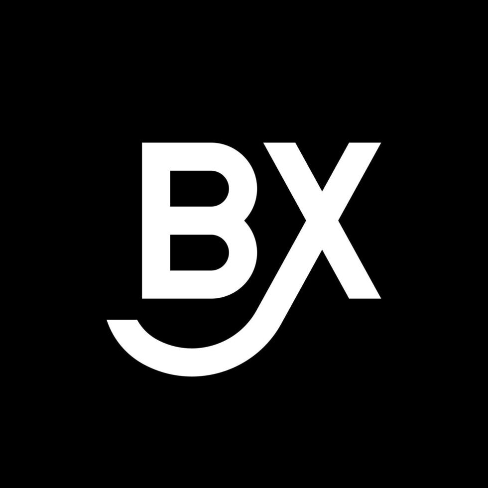 bx brief logo ontwerp op zwarte achtergrond. bx creatieve initialen brief logo concept. bx brief ontwerp. bx witte letter ontwerp op zwarte achtergrond. bx, bx-logo vector