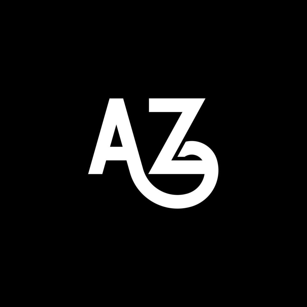 az brief logo ontwerp op zwarte achtergrond. az creatieve initialen brief logo concept. az brief ontwerp. az witte letter ontwerp op zwarte achtergrond. az, az-logo vector